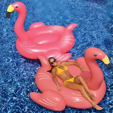 Swimline Giant Flamingo Bird Animal Ride on Swimming Pool Inflatable Float -2 Pk