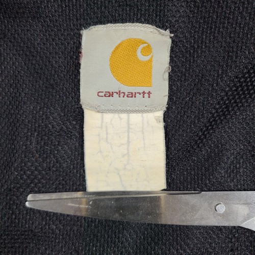 Giacca Carhartt JR105 vintage uomo XL nera con cappuccio foderata termica USA invecchiata - Foto 7 di 14