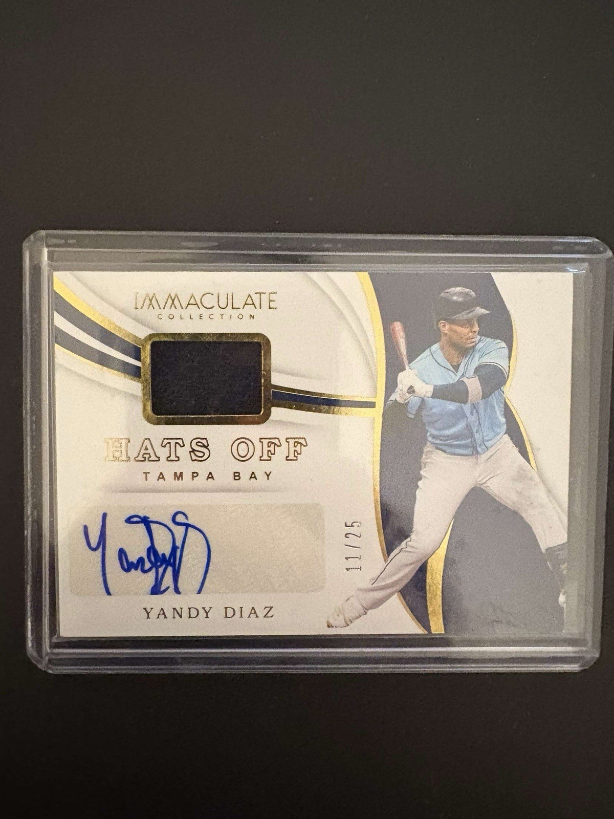 2019 Panini Immaculate Hats Off Yandy Diaz Auto #HO-YD /25