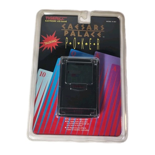 Vintage Tiger Electronics Caesars Palace Big Screen Poker LCD Handheld 1994 NEW - Picture 2 of 4