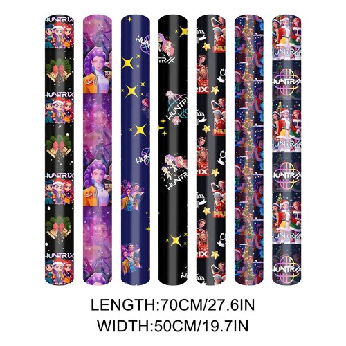 7 PCS Mix Christmas Wrapping Paper Roll Large Sheets Crafted Gift Wrap - Picture 8 of 20
