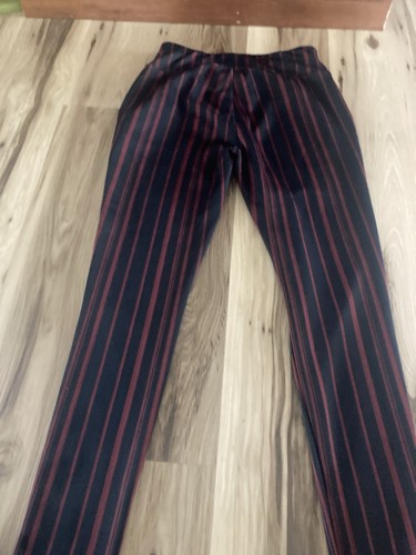 Shosho Womens Red Black  Striped Women’s  Pants  Size L - Picture 5 of 5