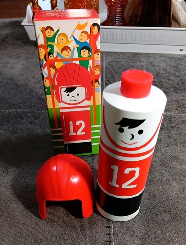 VINTAGE AVON GRID KID Liquid Hair Trainer 8 oz 1972 Football FULL Bottle & Box - Picture 4 of 14