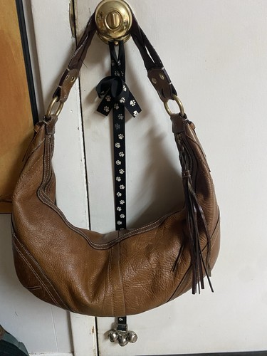 Coach SoHo Dylan Hobo Vintage Bag Style 10045 Lrge Braun Leder Geflochtener Riemen - Bild 2 von 5