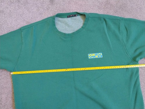 Obey Mens Green Logo Sweatshirt, XL, VGC - Picture 7 of 8