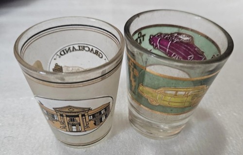 Vintage Graceland And Car Shot Glasses - Picture 3 of 4