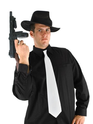 Mobster Black Fedora Adult Costume Hat