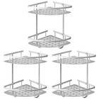 3 Pcs Bathroom Wall Storage Corner Shower Shelf Wall-mounted Rack