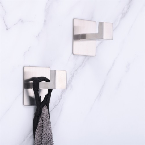 Towel Hook Robe Hook Self Adhesive No Drilling Towel Holder Stainless Steel Hook - Picture 4 of 12