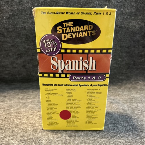 The Standard Deviants:Spanish (Parts 1 & 2) VHS - Picture 1 of 5