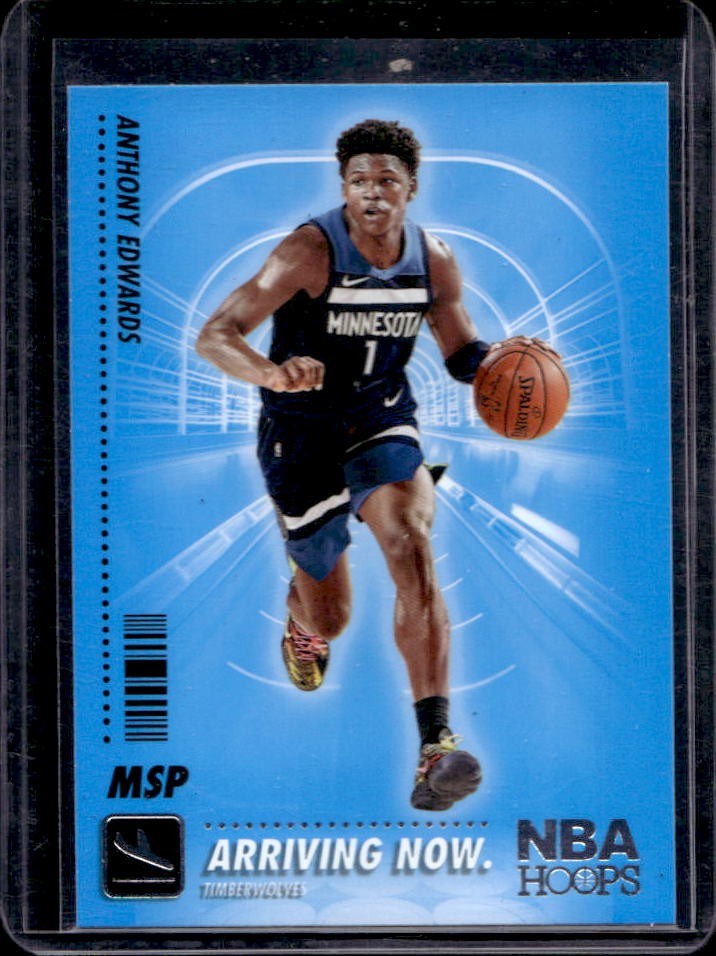 2020-21 Hoops Anthony Edwards Arriving Now. Rookie RC #SS-19 Timberwolves
