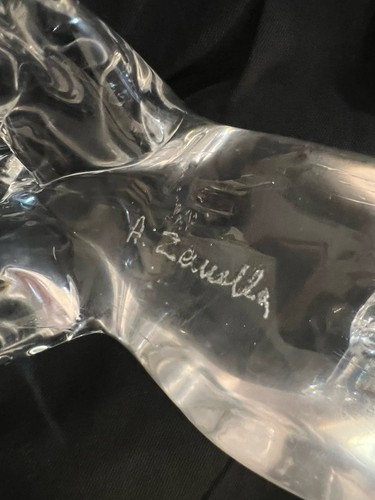 Arnaldo Zanella signiert Murano Klarglas Pferd Skulptur Fornace Andromeda - Bild 5 von 24