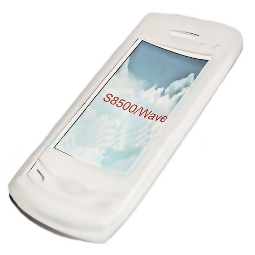 Silikon TPU Handy Cover Case Hülle Schale Schutz für Samsung S8500 Wave in Weiß - Picture 11 of 11