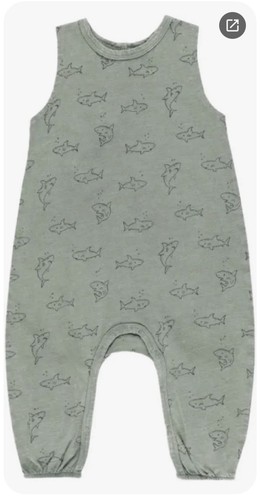 Rylee + Cru Mills  Shark Jumpsuit Onepiece Romper Baby 18-24 Months - Picture 1 of 7