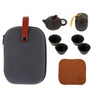  Travel Tea Set Canisters Portable Teacup Teapot Purple Clay Teacups