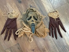 ScareCrow Youth GHOSTFACE Mask Scream 4 Burlap Easter unlimted w/ Burlap Gloves