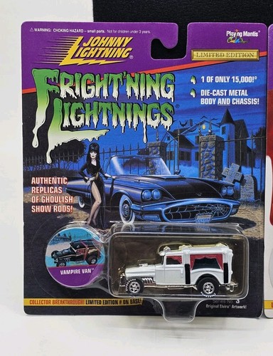 Johnny Lightning Frightning Lightnings 2er Set Elvira Vampire Van Haulin Hearse - Bild 2 von 10