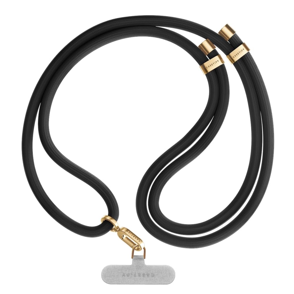 8mm Rope Cross Body Strap with Card - Black | eBay