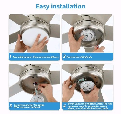 4 inch Ceiling Fan LED Light Replacement 6000K, 18W LED Retrofit Kit, Dimmabl... - Picture 6 of 7