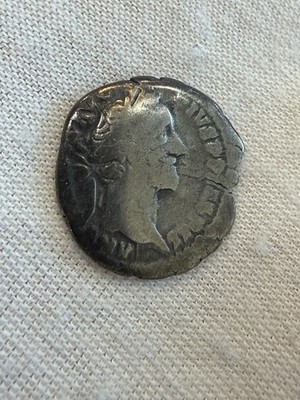 Antoninus Pius AR Denarius. Struck 155 - 156 AD. Rome Mint. Annona type.
