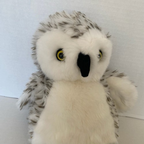 BAB Build A Bear Workshop Spotted White Owl Plush Stuffed Animal Head Turns 15in - Picture 6 of 13