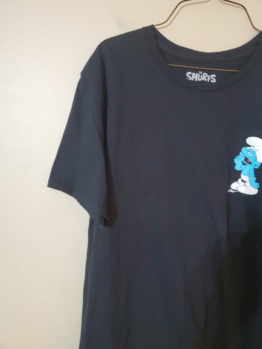 CAMISETA GRANDE PERSONAJE AZUL DIBUJOS ANIMADOS HONGO PITUFO PEREZOSO DORMIDO DE LOS PITUFOS #266 - Imagen 5 de 11