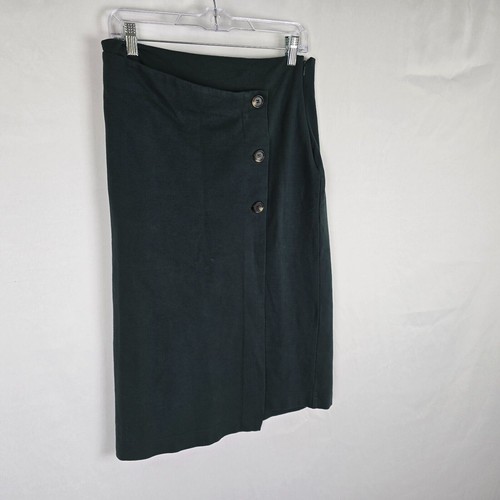 &. Layered Pencil Skirt Women's Large Side Zip Midi Wrap Dark Green - Picture 7 of 10