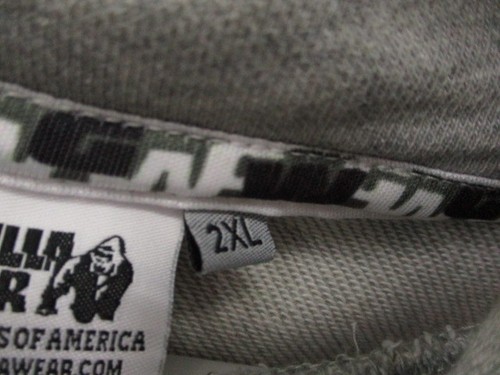 Gorilla Wear Hoodie Mens 2XL Gray Short Sleeve Athletic Gym Weightlifting - Picture 7 of 15