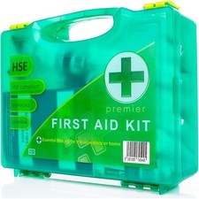 Premier HSE Approved First Aid Kit, Wall-Mounted Hard Case, Complete Accident Sa