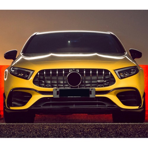 Parrilla de parachoques delantera estilo GT negra para Mercedes-Benz W177 Clase A 2019--21 - Imagen 5 de 14