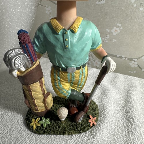 GOLFER BOBBLE HEAD PICTURE FRAME FACE PHOTO GOLF STATUE BY MELANNCO - Imagen 9 de 9