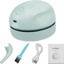 Desktop Vacuum Cleaner USB Charging with Nozzle Cleaning Brush, Green