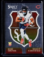 2024 Panini Select Certified Rookies Rome Odunze #10 Chicago Bears