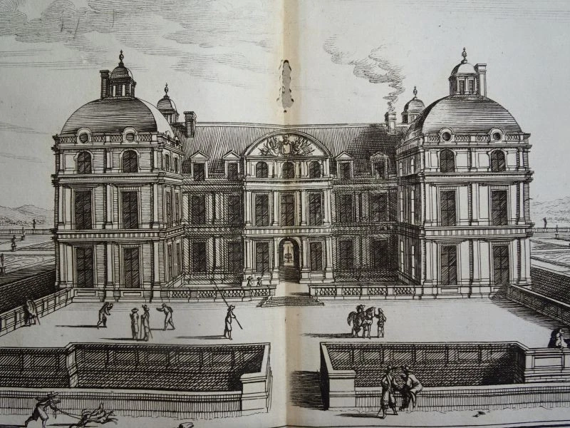 Château de Blérancourt Aisne Topographia Galliae EA Merian Kupferstich 1655 - Bild 3 von 3