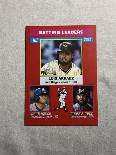 2025 Topps Heritage NL Batting Leaders-Arraez-Ohtani-Ozuna Red Border Insert🔥 - Bild 1 von 2