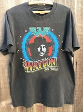 Waylon Jennings On Tour Music Graphic Charcoal Unisex Shirt S-5XL WA0650