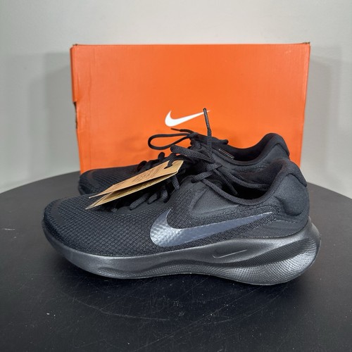 Nike Revolution 7 Triple Black Womens Sz 10 Mens Size 8.5 Running Athletic Shoes - Picture 4 of 7