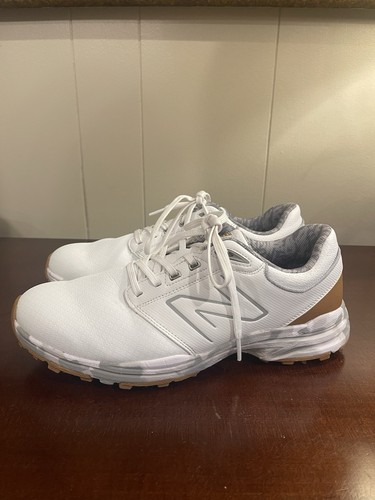 Zapatos de golf New Balance Brighton para hombre talla 10 D blanco marrón NBG2010WBR - Imagen 2 de 10