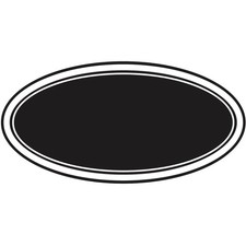 HUBERT® Chalkboard Style Labels Oval - 3"L x 2"H