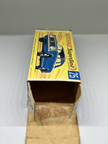 Vintage Lesney Matchbox Superfast #25 BLUE FORD CORTINA GT with Original Box - Picture 12 of 13