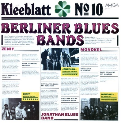 Various - Kleeblatt   10 - Berliner Blues Bands LP AMIGA (VG) .