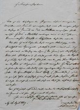 Brief August Emmerling Autograph Dokument hsitorisch Darmstadt 1857