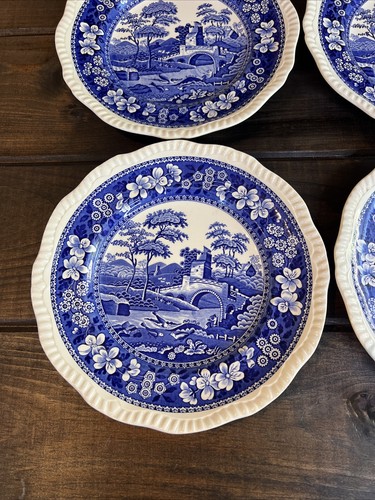 Copeland Spode's Tower Set of 4 Blue & White Dinner Plates Antique - Picture 5 of 15