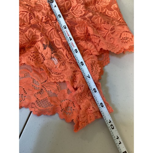 Frederick's of Hollywood orange Spitze Neckholder Teddy Body Gr. M sexy Boudoir - Bild 5 von 7