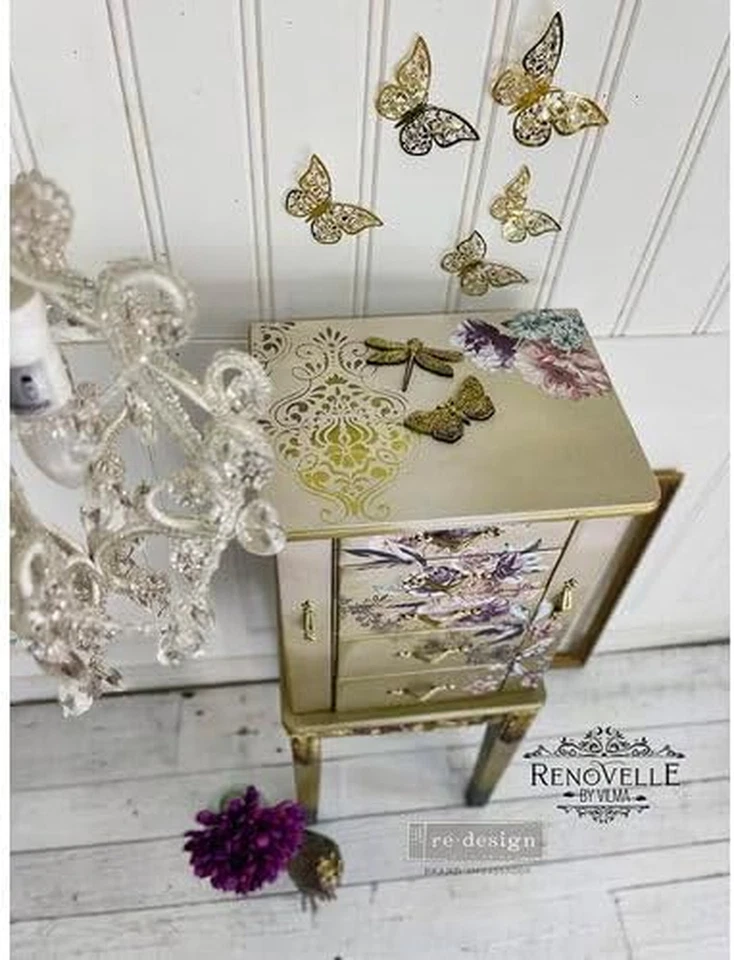 Decor Transfers® Burgundy Rose Garden Total Sheet Size 24"X35", Cut into 3 Sheet - Image 3 of 4