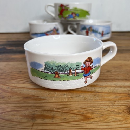 Vintage Campbell’s Kinder Suppentassen - 4er Set Bootfahren Skifahren Baseball Hopscotch Tassen - Bild 5 von 13