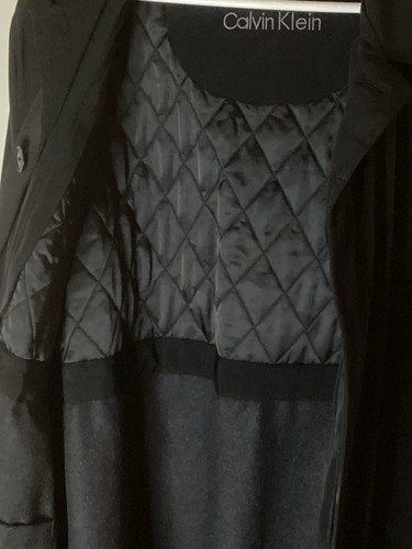 Calvin Klein black trenchcoat with zip out liner 42L - Picture 7 of 8