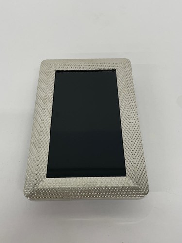 Polaroid - 7in Digital Photo Frame - Decorative Textured Silver Metal Frame-READ