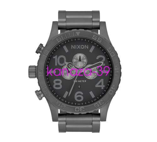 Nixon 51-30 Chrono - All Gunmetal  A1389-632-00 Chronograph Men's Watch  Genuine - Picture 1 of 4
