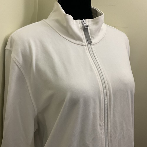 Chaqueta T By Talbots para mujer blanca con cremallera completa bolsillos talla 3X - Imagen 13 de 13